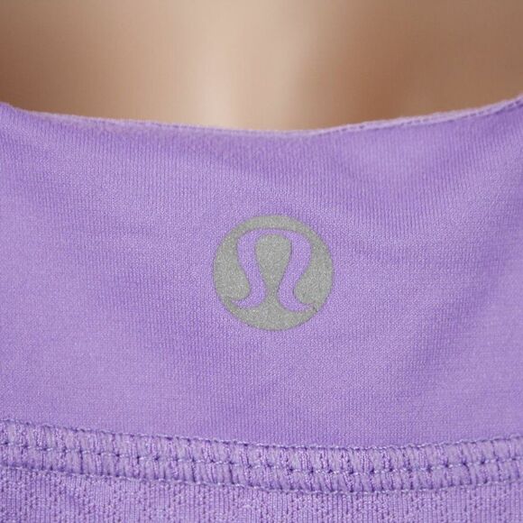 Lululemon Womens Tank Top Purple Gray Sleeveless Scoop Neck Cross Back Straps 6 - Picture 3 of 4